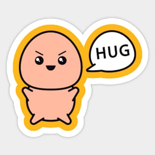 hug funny boy Sticker